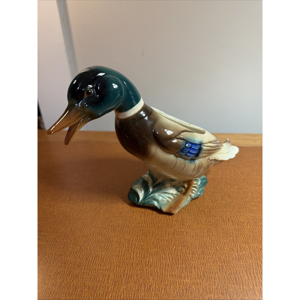 Royal Copley Mallard Duck Pottery Planter, Vintage